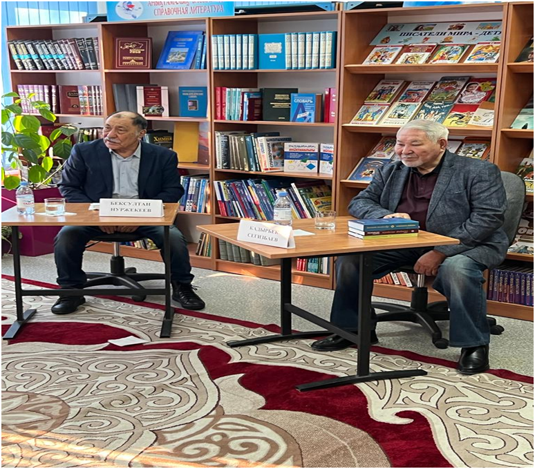 Встреча с казахскими писателями Бексултаном Нуржекеевым и Кадырбеком Сегизбаевым